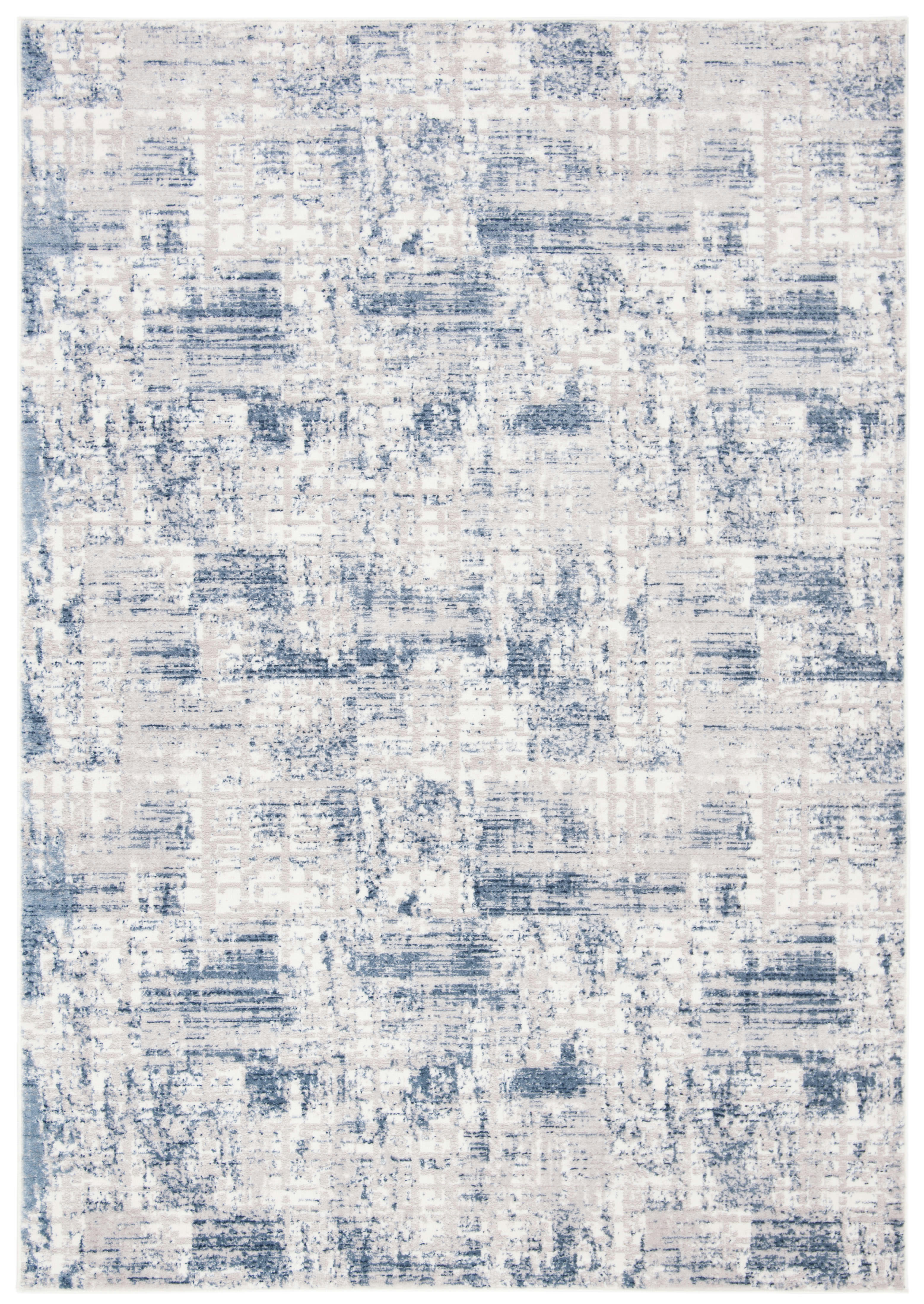 AMELIA - Tapis de salon interieur en bleu & gris, 183 x 274 cm