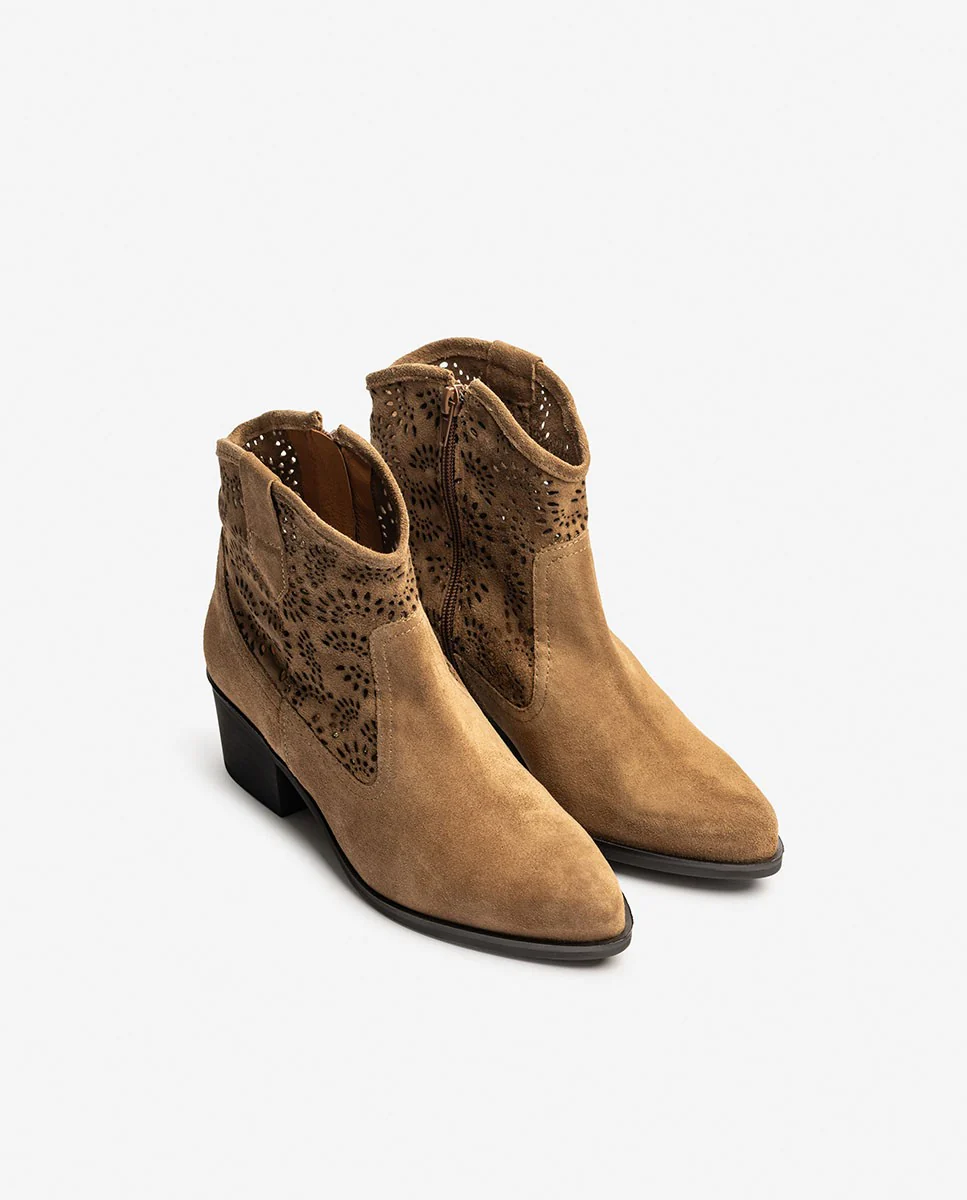 Botín de tacón LAILA-001 beige