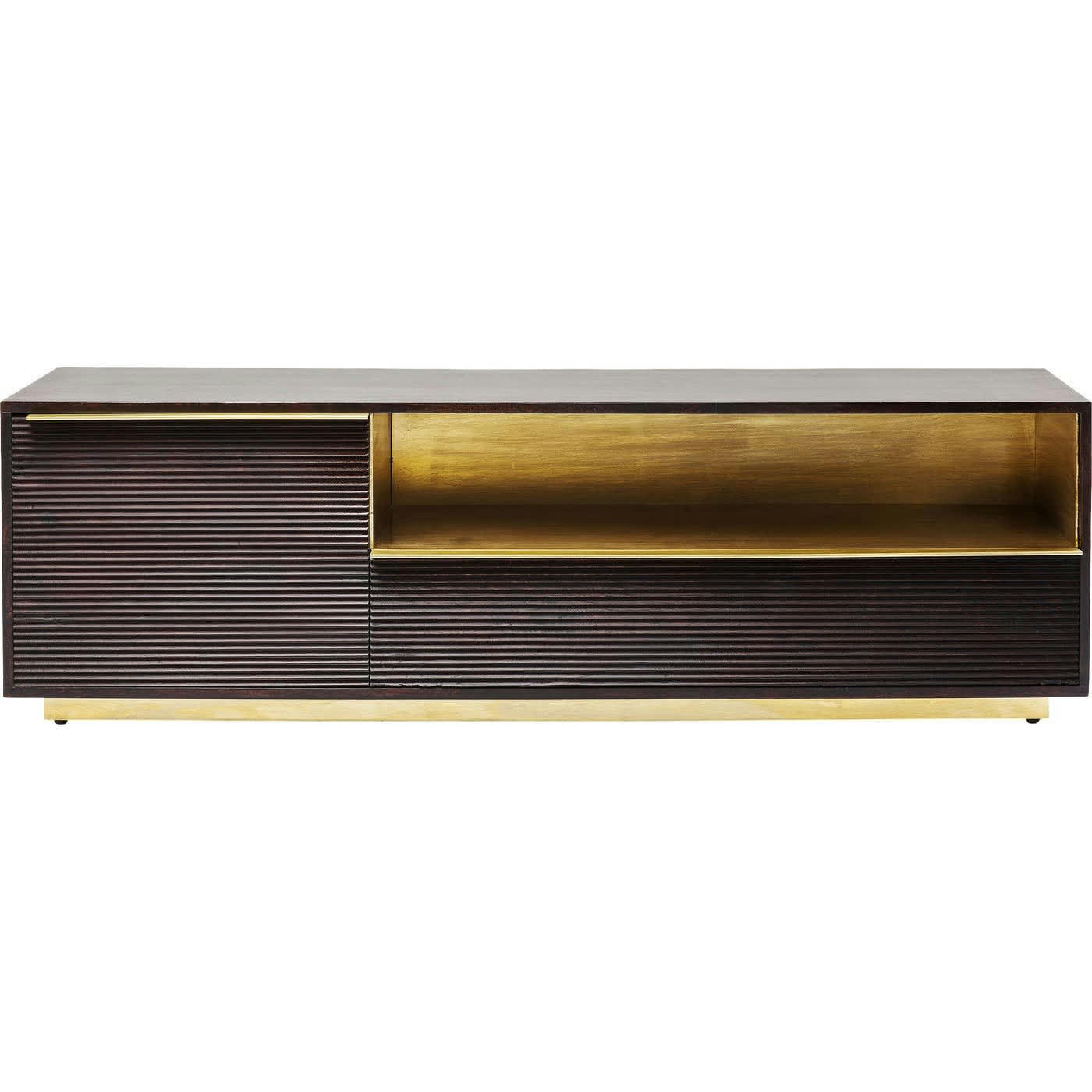 CASINO LOUNGE - Meuble TV 2 portes en manguier massif