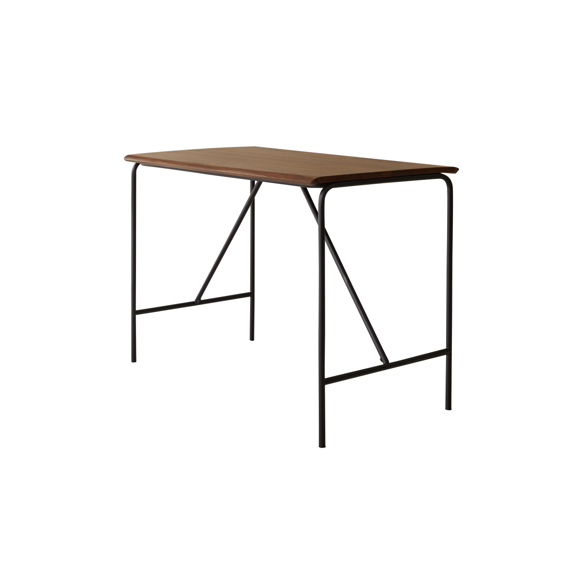 Tikamoon Hoge tafel van massief palissander en metaal voor 4 personen - Bruin