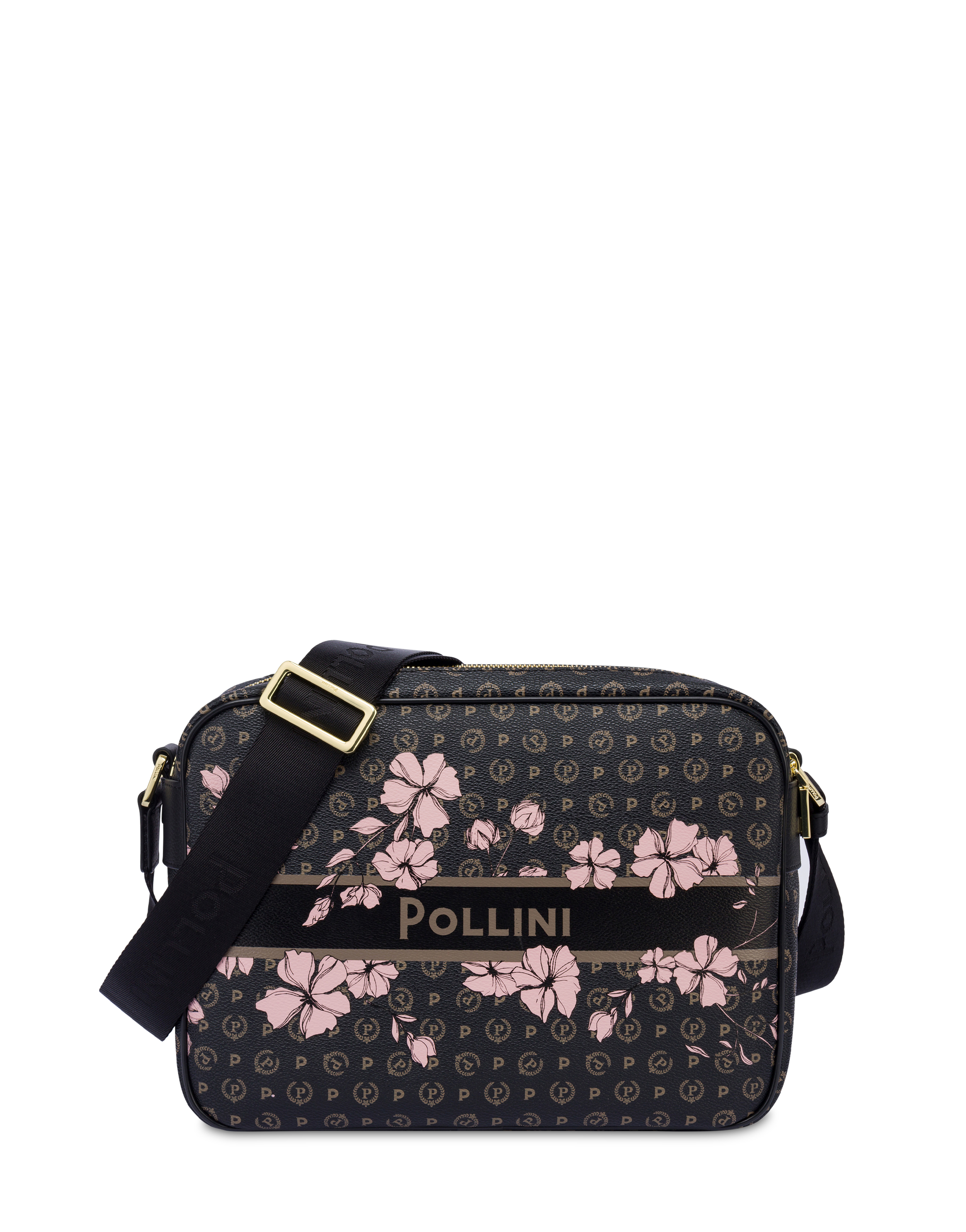 Borsa A Spalla In Heritage Marina Flower Nero/nero