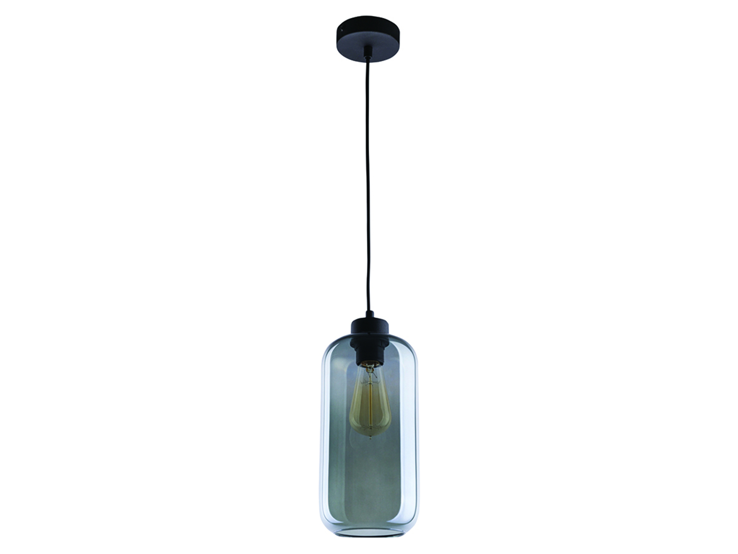 Lampa wisząca Marco szklana szara