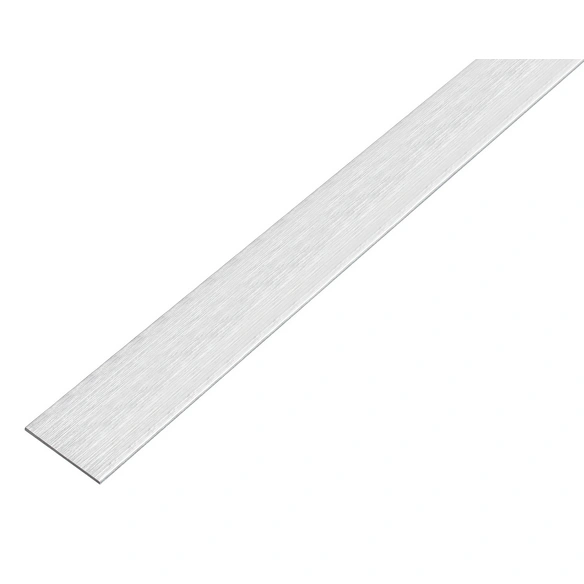 Flachstange, LxBxH: 1000 x 15 x 2 mm, edelstahlfarben