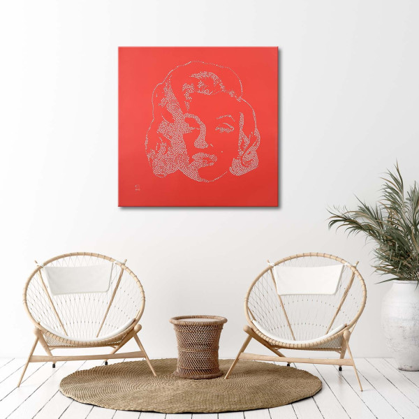Feeby Obraz na płótnie Postać Marilyn Monroe 30x30