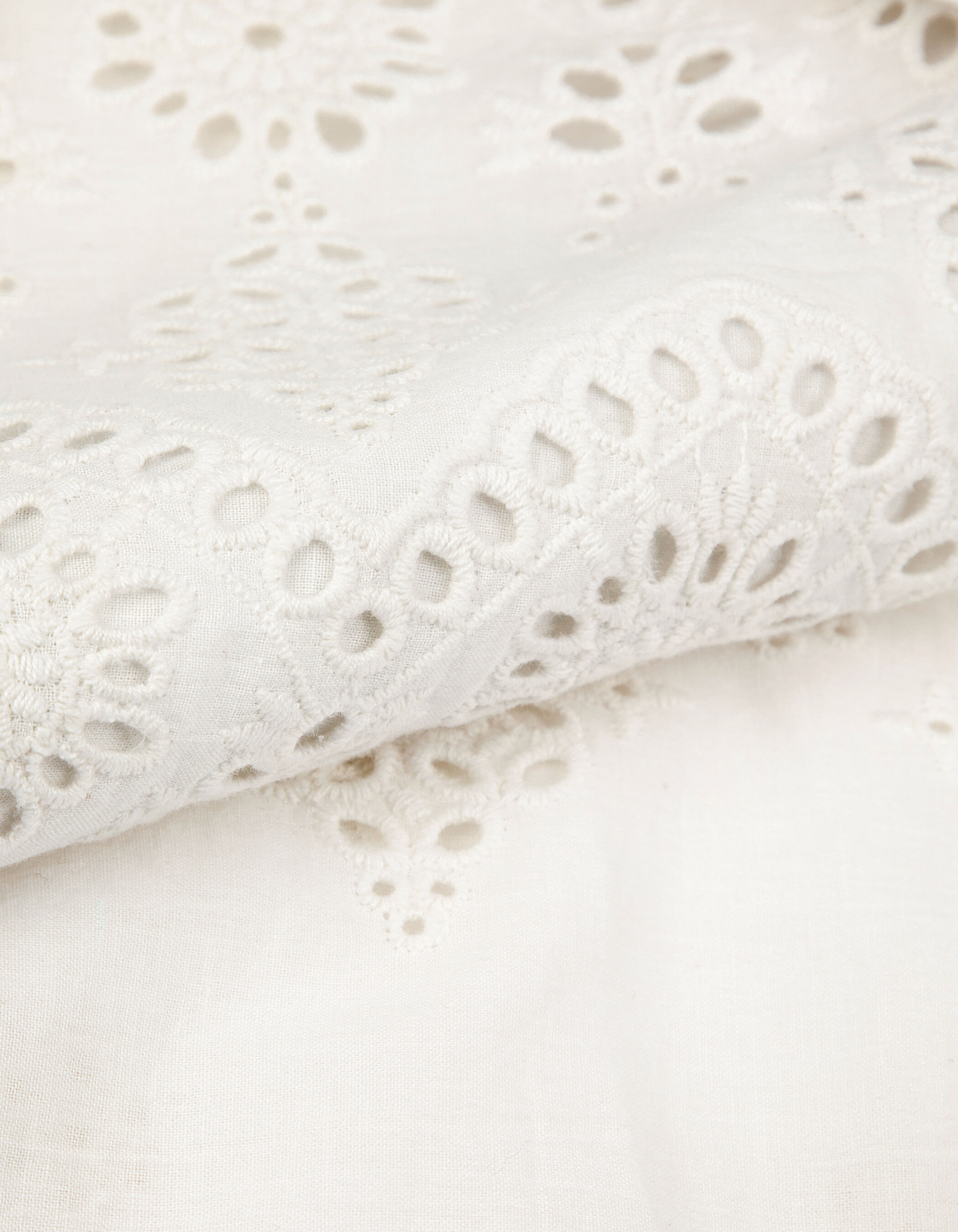 Chemise manches courtes blanche broderie anglaise Femme