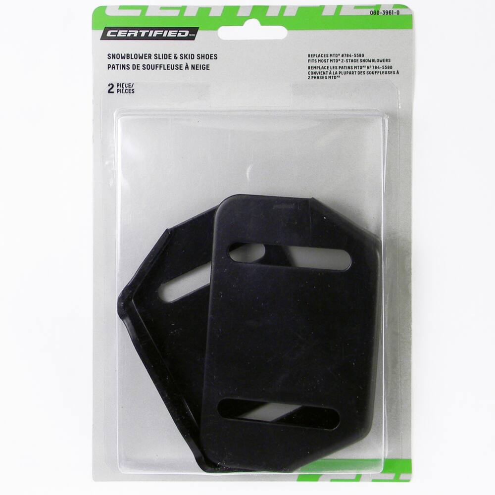 Certified Snowblower Slide & Skid Shoes, 2-Pc Fits most two-stage snowblowers
