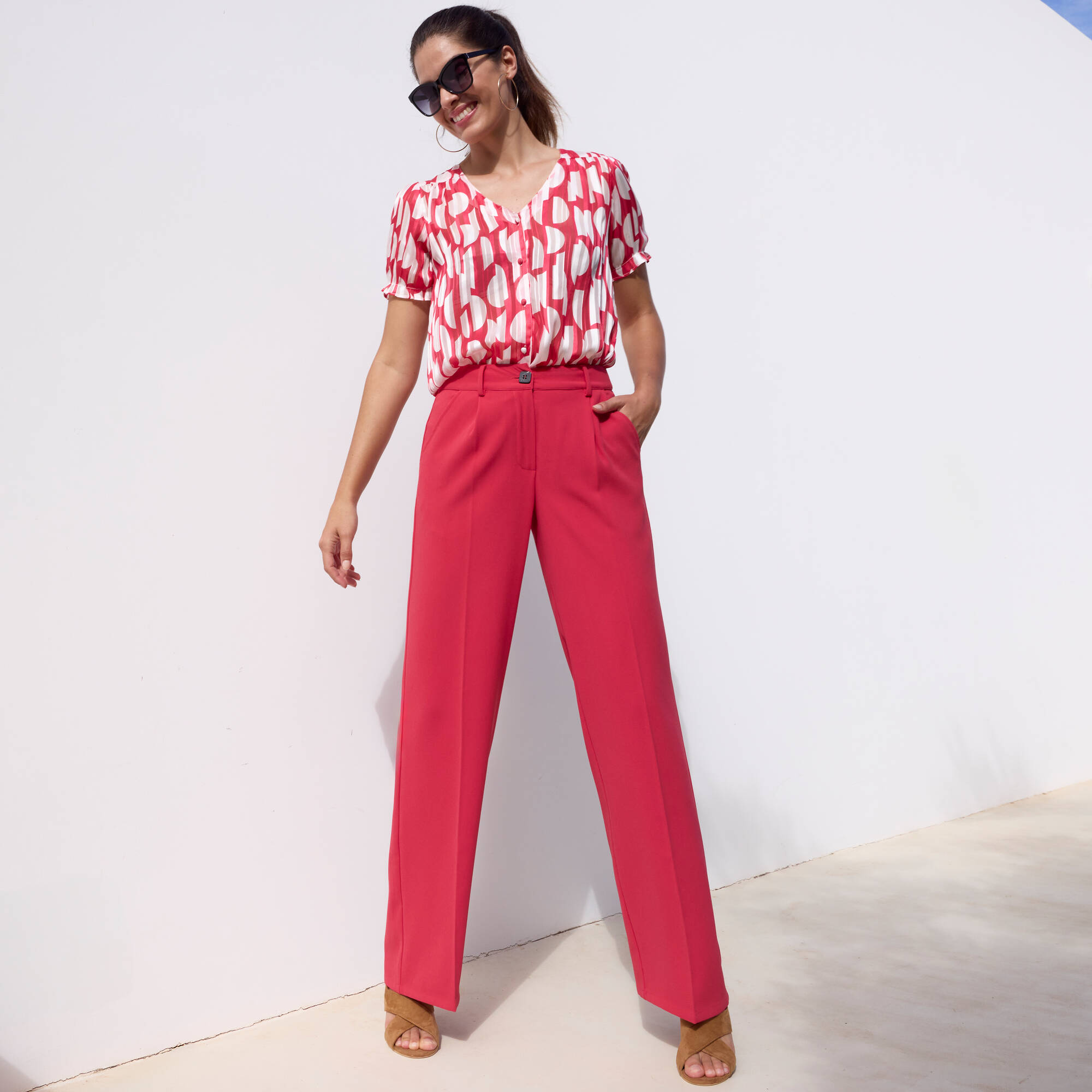 Pantalon large fluide