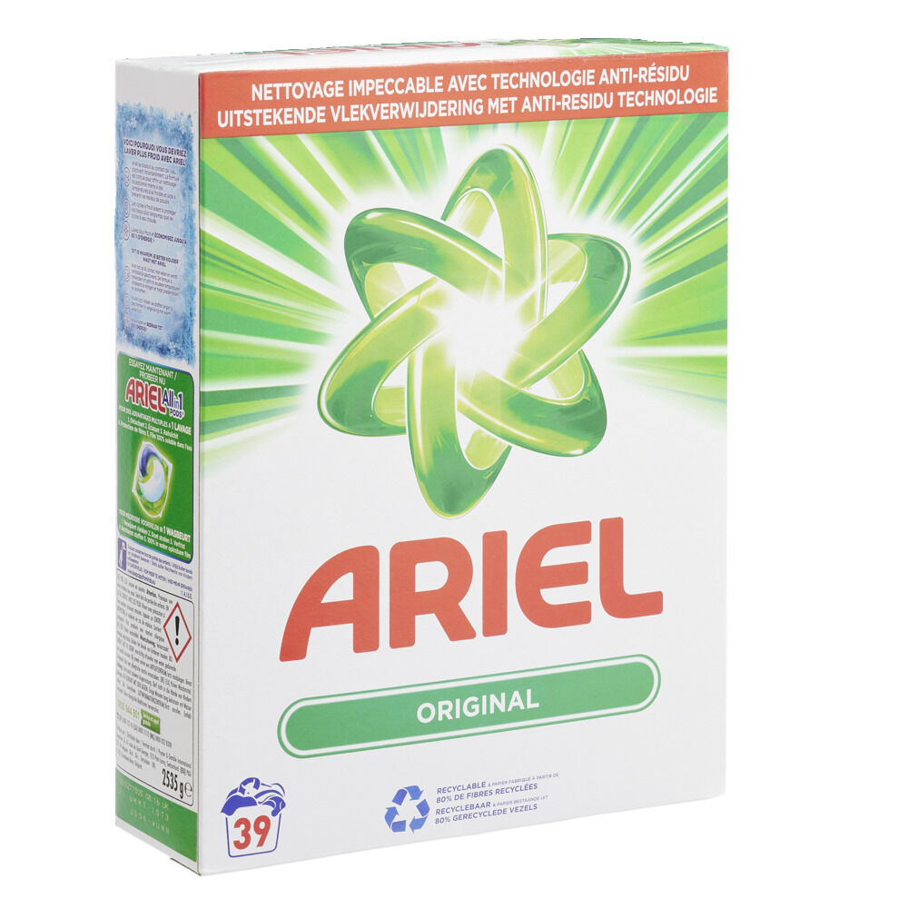 Lessive poudre Ariel Original 2,72 kg - 39 lavages