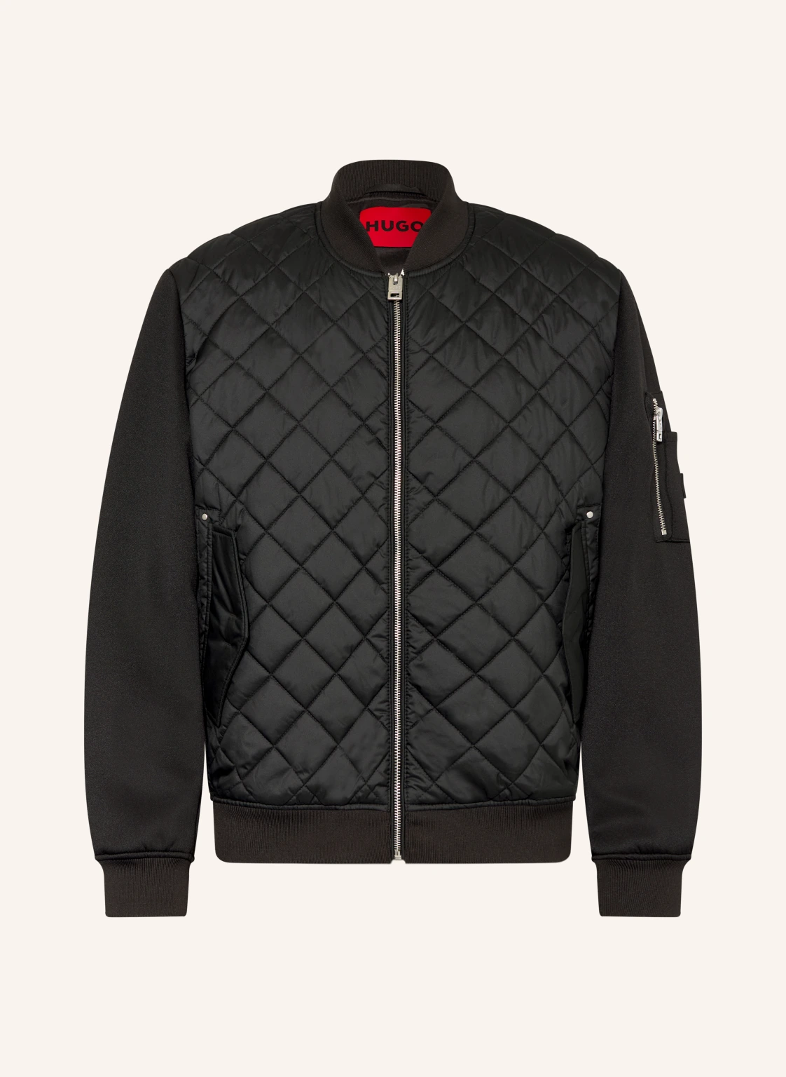 HUGO Steppjacke im Materialmix
