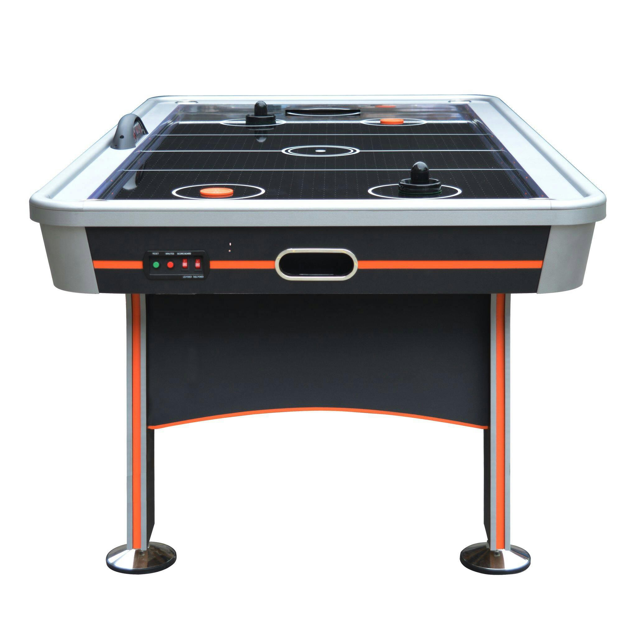Hathaway Trailblazer Hover Air Hockey Game Table w/ Electronic Scoreboard, Pushers & Pucks, 7-ft