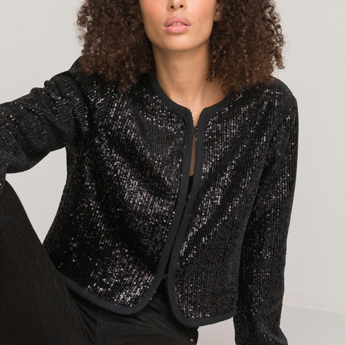 Veste cintrée, à sequins