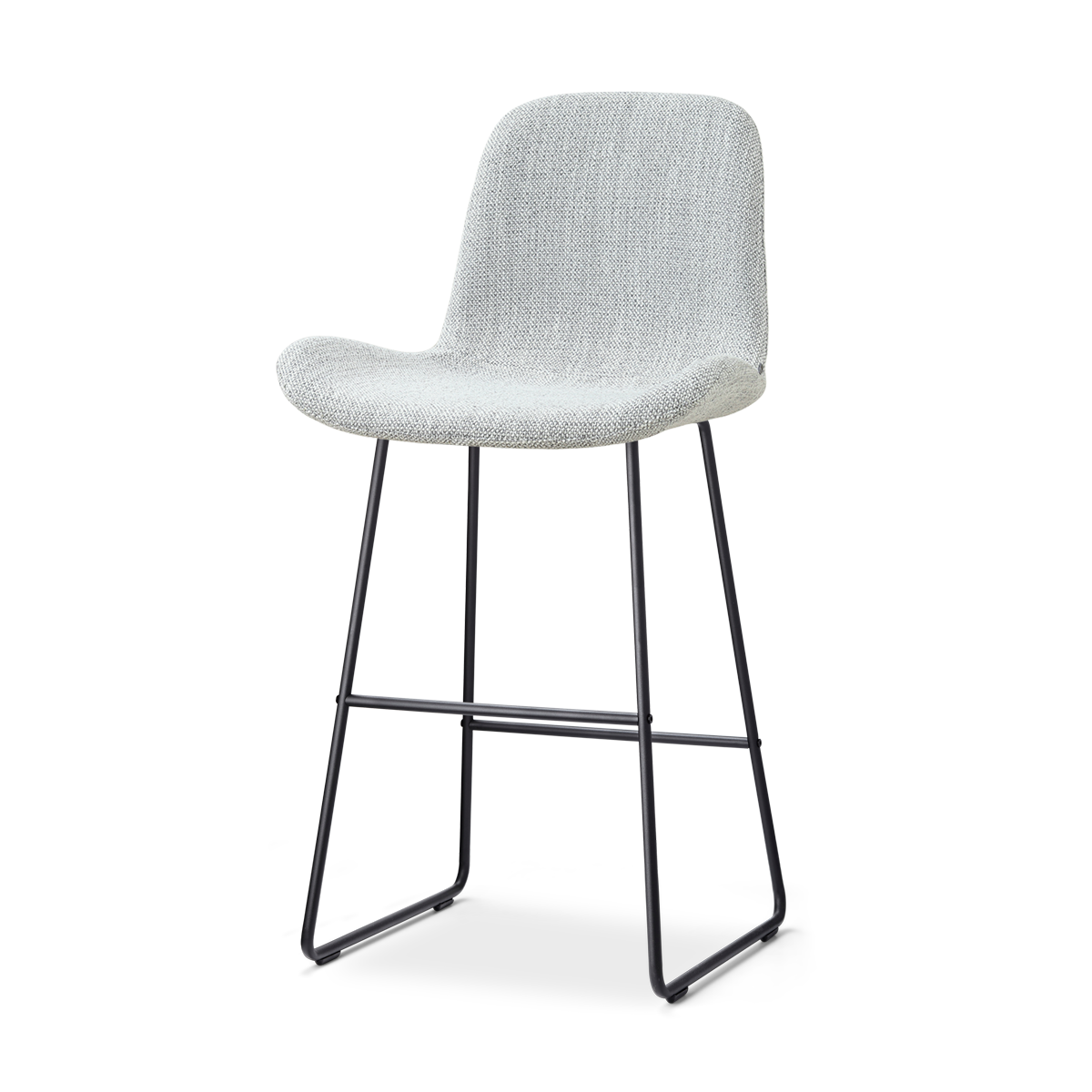 Nolon Nino-Fé Barkruk Grijs Melange - Zwart Onderstel - 75 Cm