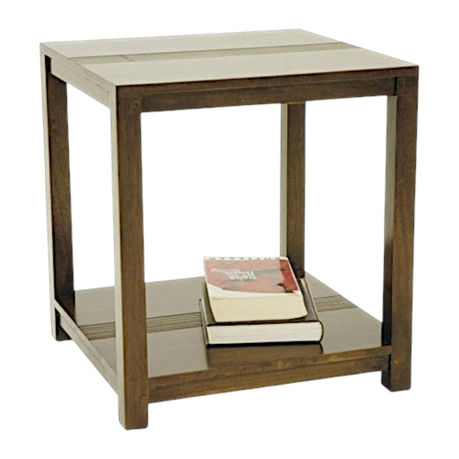 Bout de canapé table chevet hévéa 50x55cm GALA