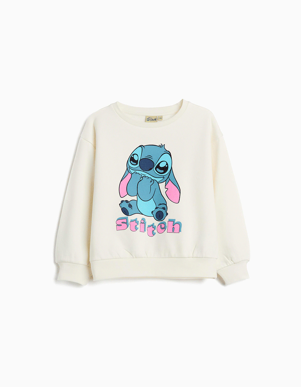 Sweatshirt de Felpa 'Stitch', Menina, Branco