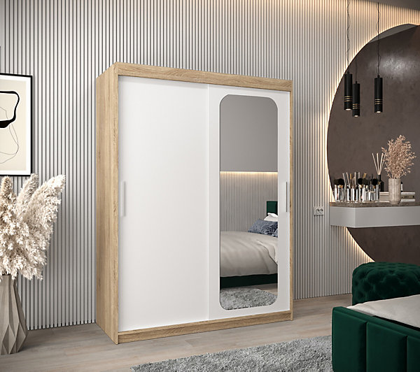 Armoire Promo T2 a portes coulissantes H. 200 x L. 150 x P. 62 2 portes