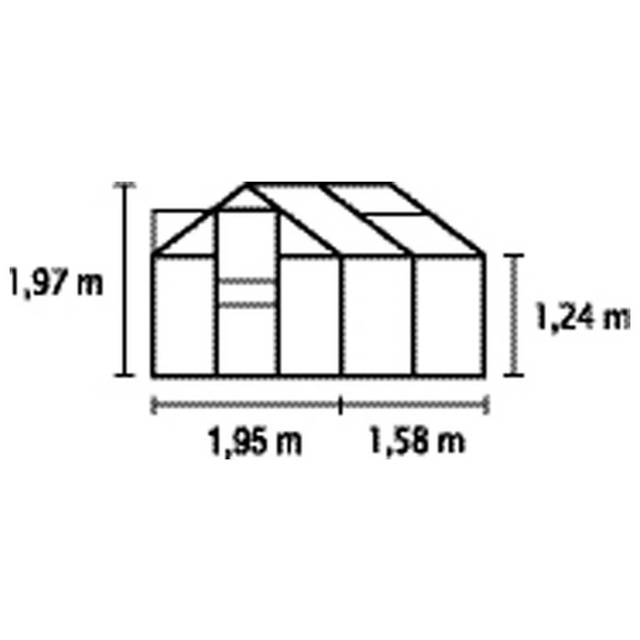 Gewächshaus »Calypso«, 3 m², Kunststoff/Aluminium, winterfest