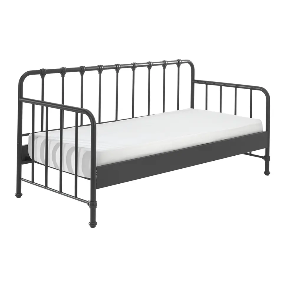 Vipack Bedbank Bronxx - zwart - 90x200 cm