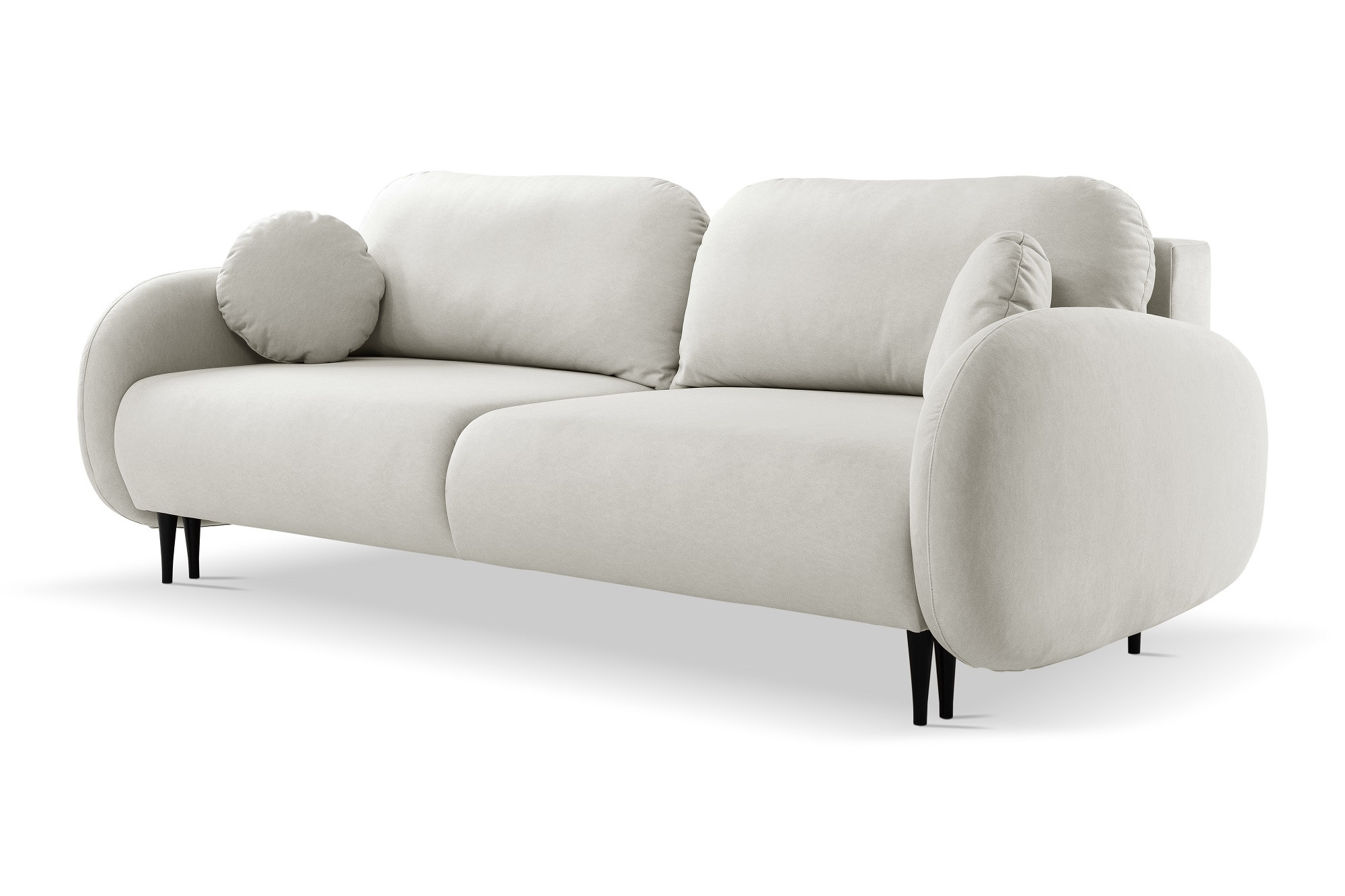 Nowoczesna sofa z funkcją spania SOFTI- Zimny beż