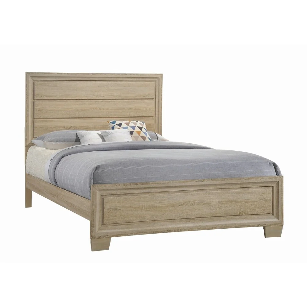 Vernon Transitional Whitewashed Oak 4-piece Bedroom Set