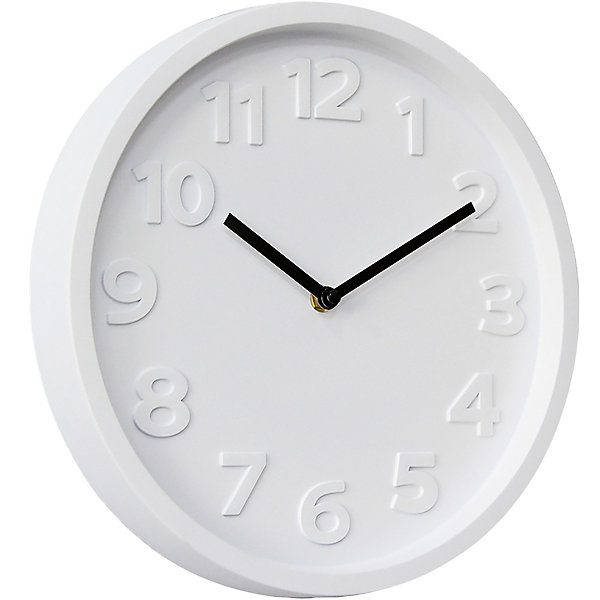Horloge murale design blanc ⌀30 x ep.4,5cm