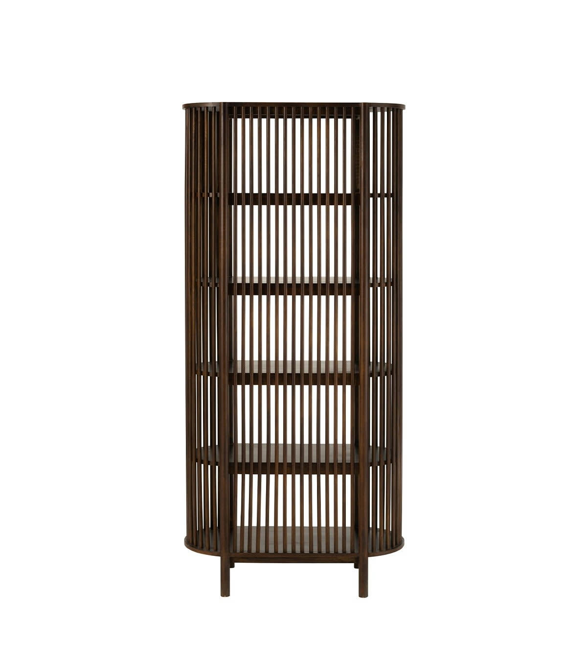 CONIE - Armoire avec 5 étagères en manguier brun foncé