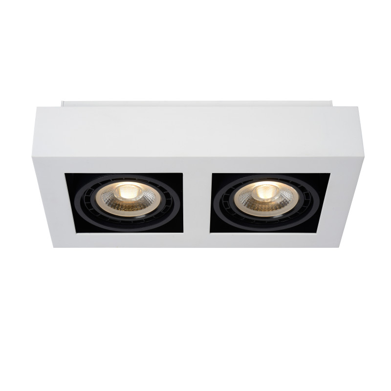 Spot LED Zefix blanc dimmable GU10 2 x 12 W LUCIDE