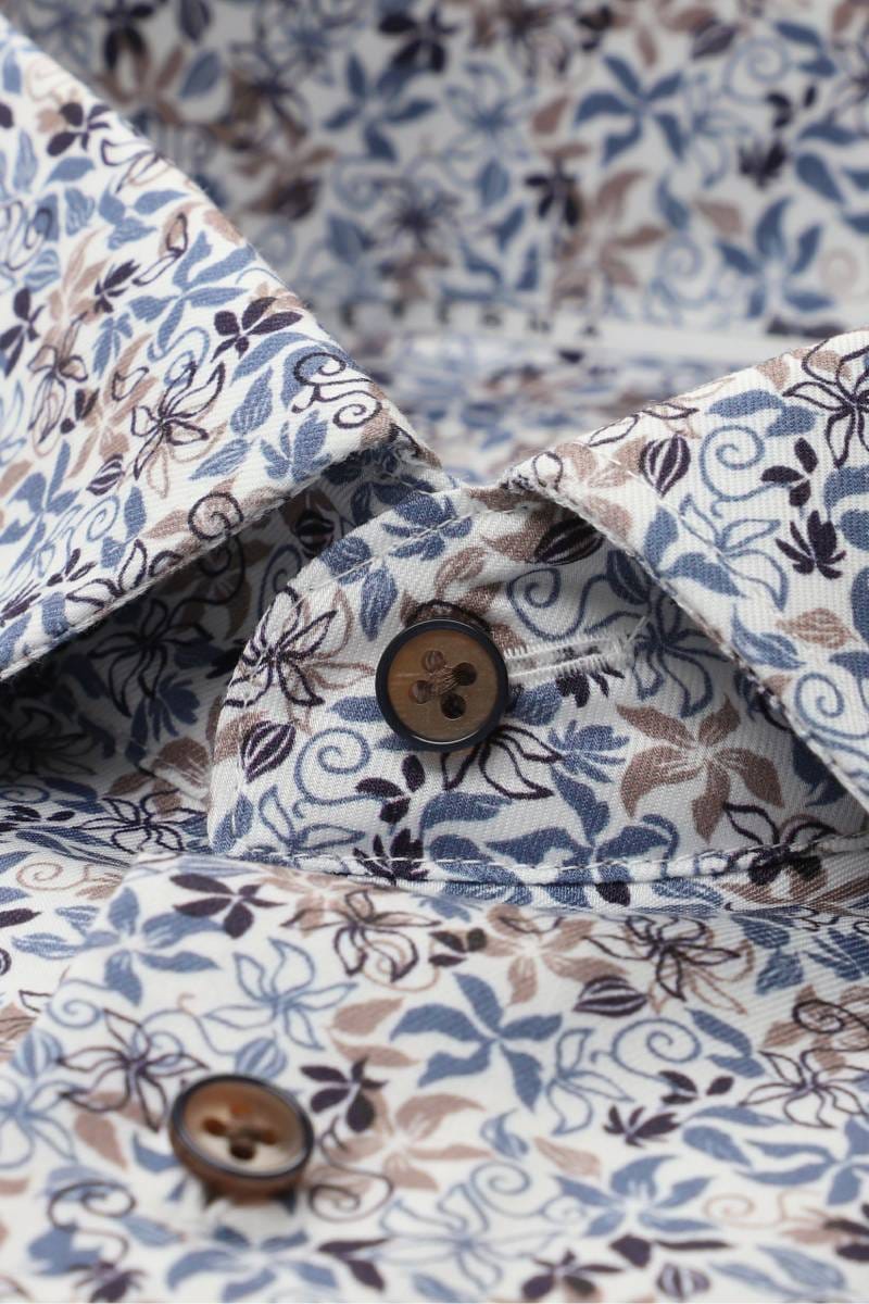 ETERNA Comfort Fit Hemd blau, Bedruckt