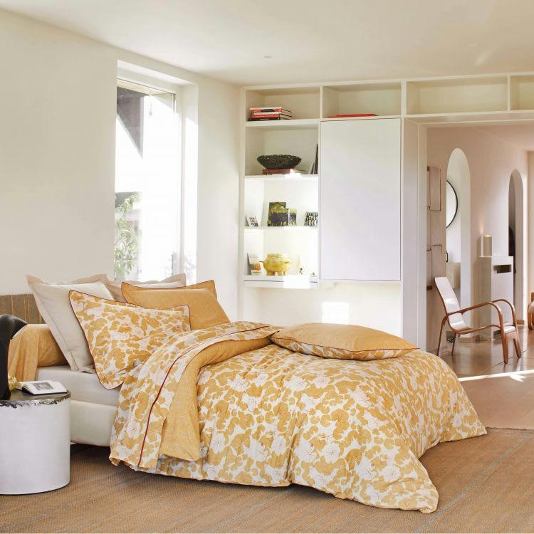 CAMOUFLAGE - Taie de traversin en Coton Jaune 190 cm