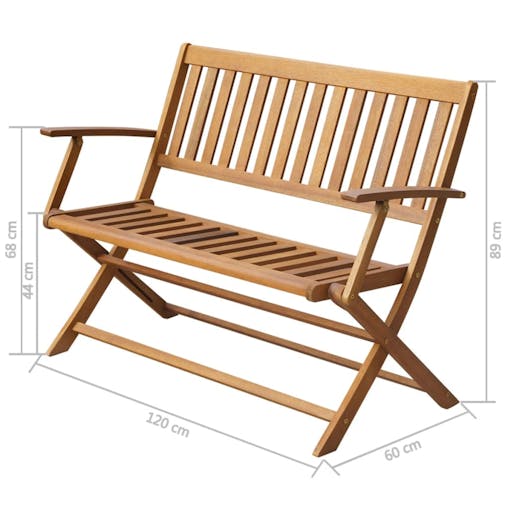 NNEVL Garden Bench 120 cm Solid Acacia Wood
