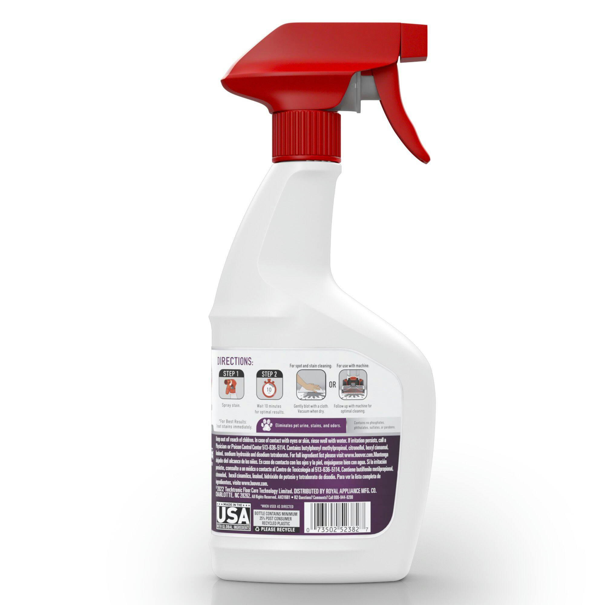 Hoover Pet Spot & Stain Remover, Eliminates Urine Stains & Odours, 650-mL