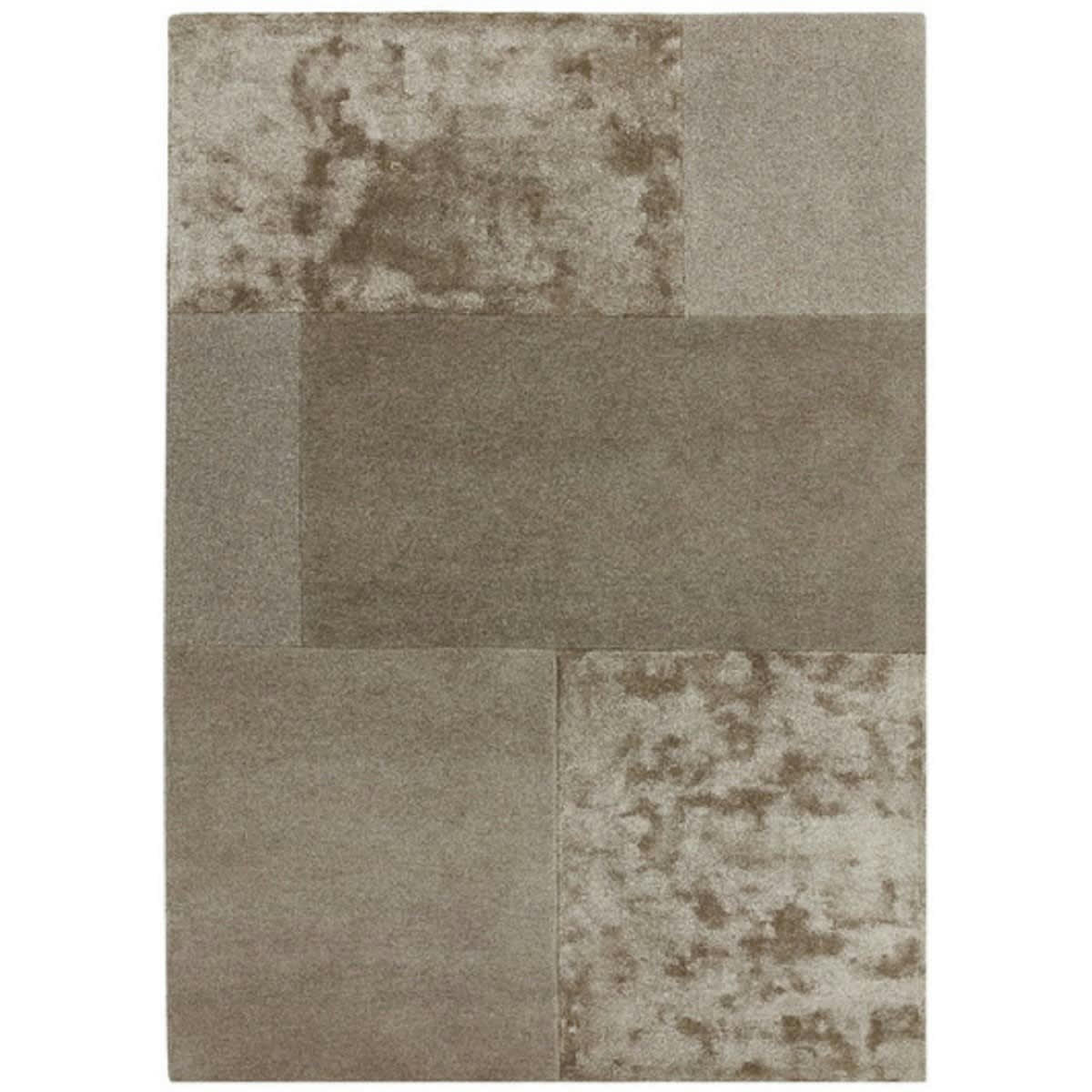 SLATE - Tapis tufté main en Laine Taupe 120x170 cm