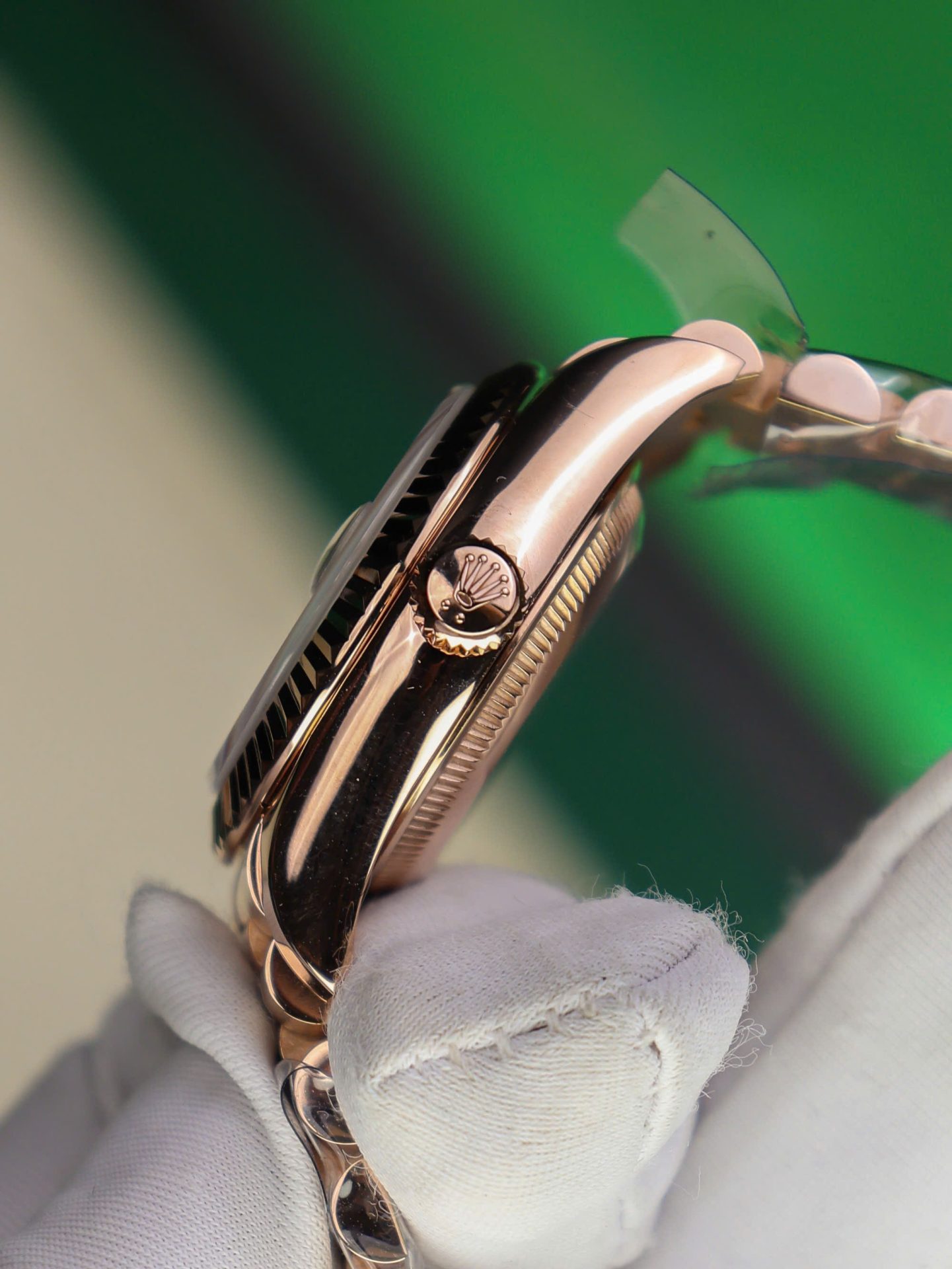 Rolex Lady-Datejust 279175-0004 RG Plated Chocolate Dial CZ Diamonds 28mm Super Clone