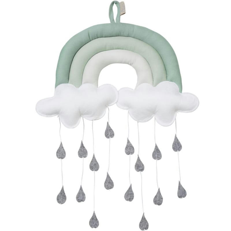 - Mobile décoratif arc-en-ciel vert d'eau (29 x 18 cm)