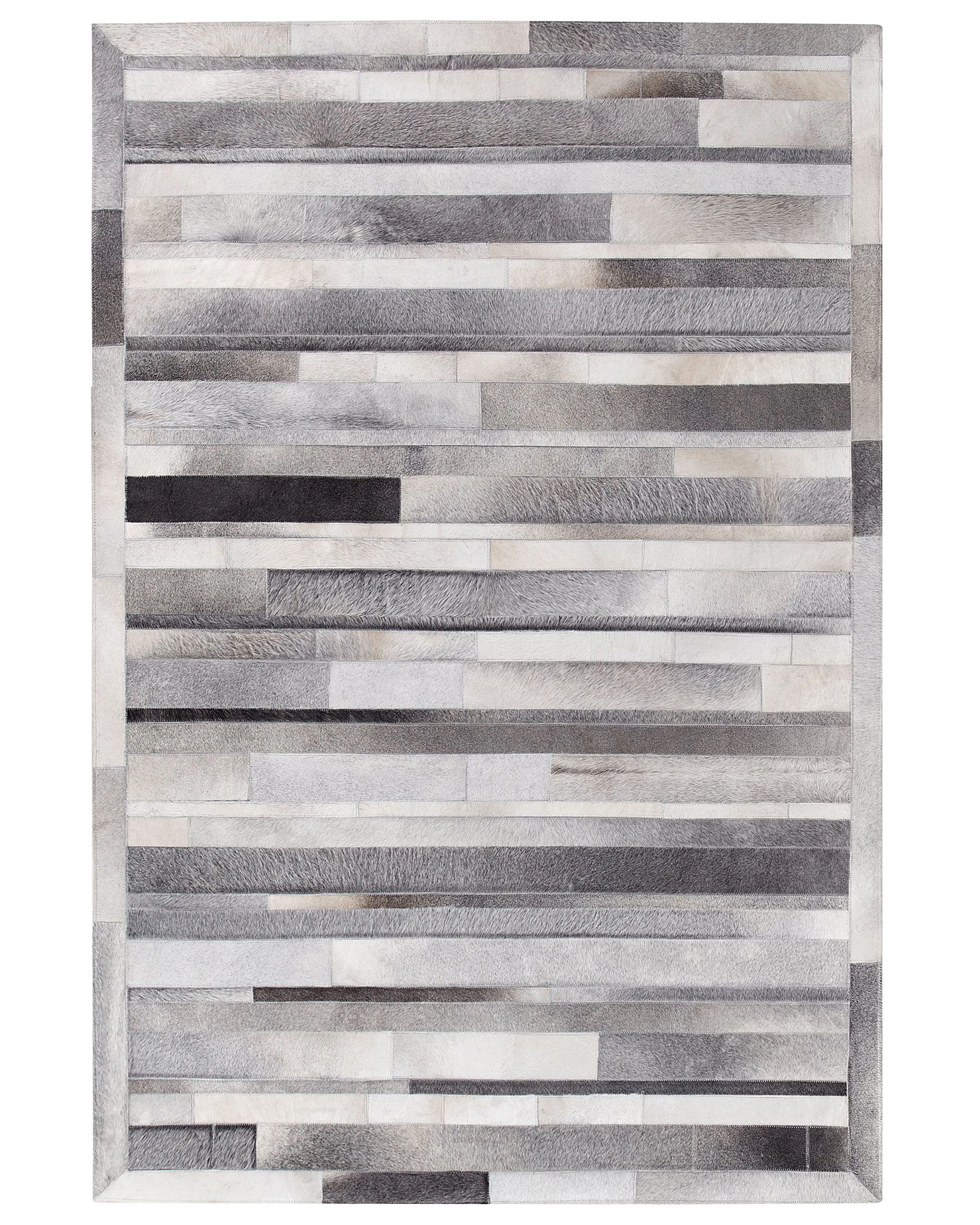 Rug AZAY Light Grey 140 x 200 cm Leather