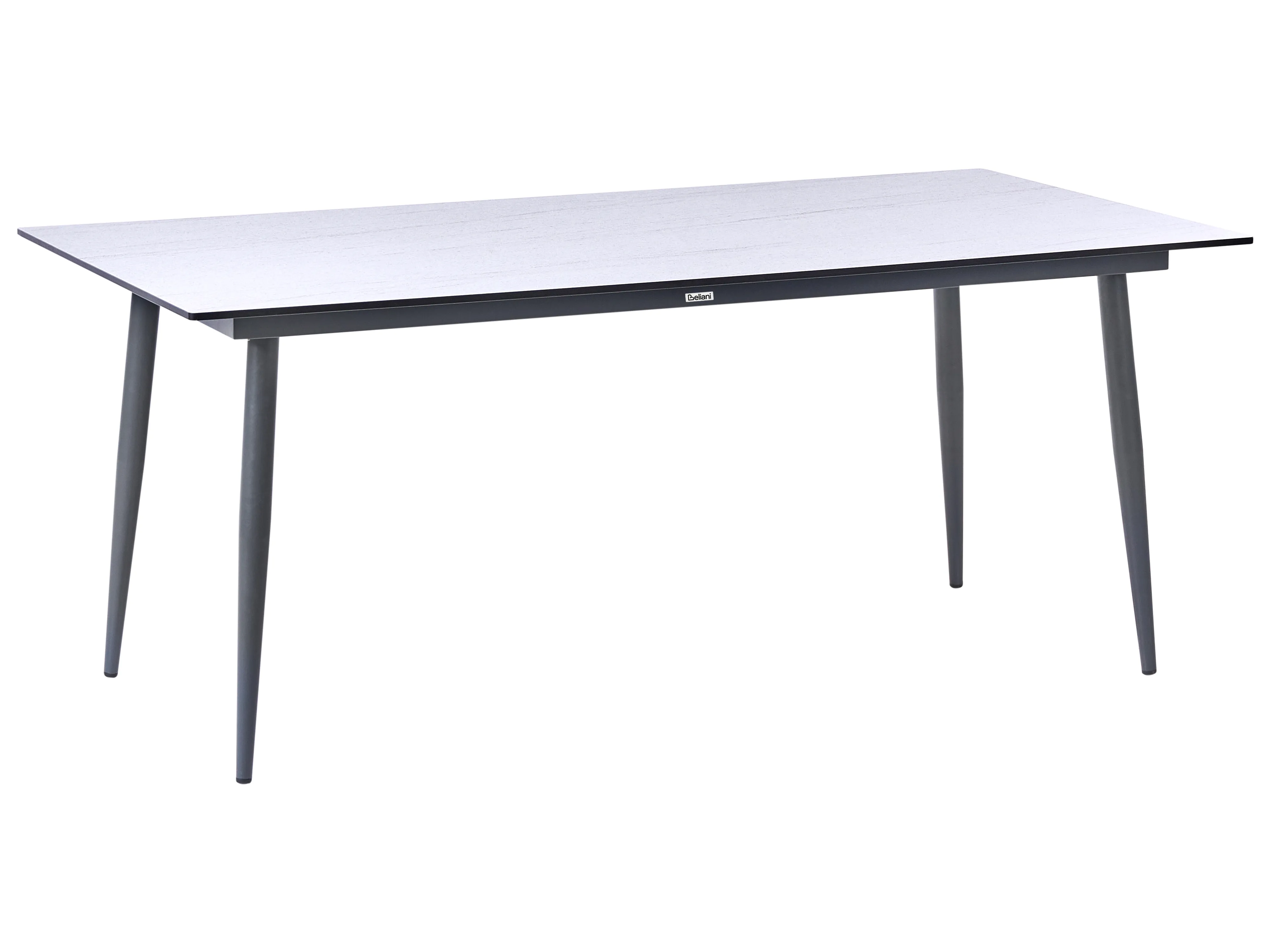 Garden Dining Table TOLENTINO 180 cm 90 cm Stone Effect Travertine Effect