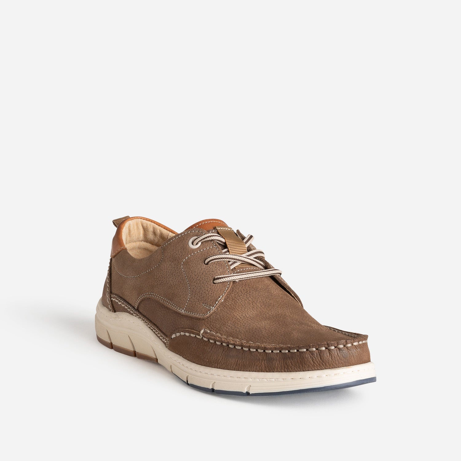 Chaussure-bateau FRANCE ARNO taupe cuir