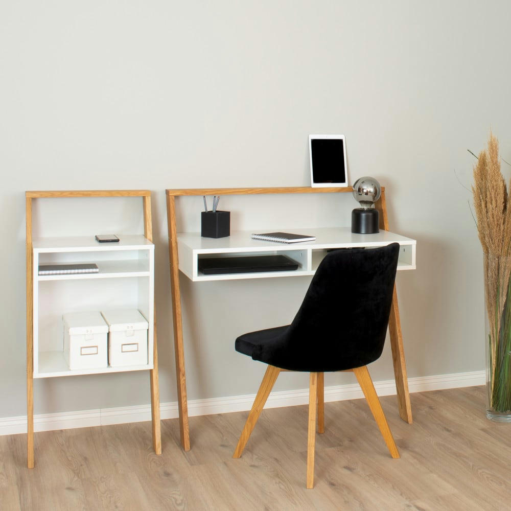 MEMO - Bureau en bois L94cm blanc
