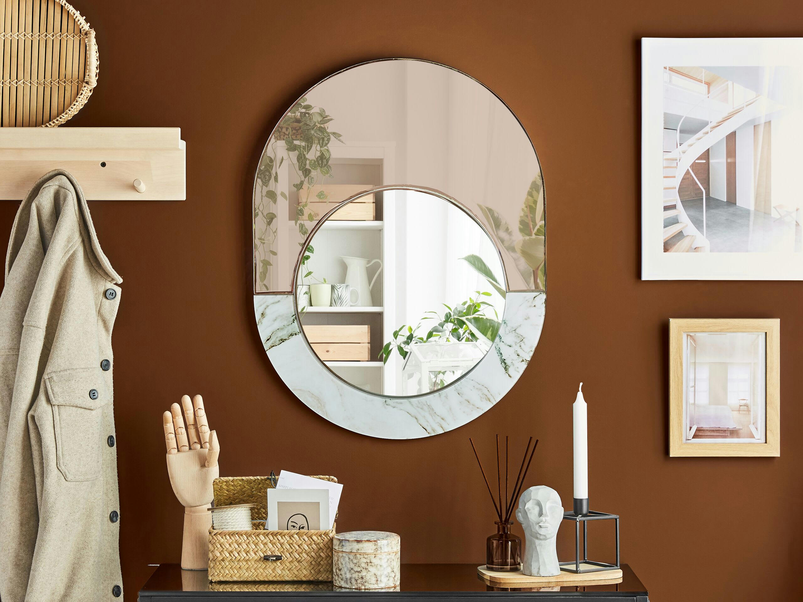 RETY - Miroir en verre blanc 65x50