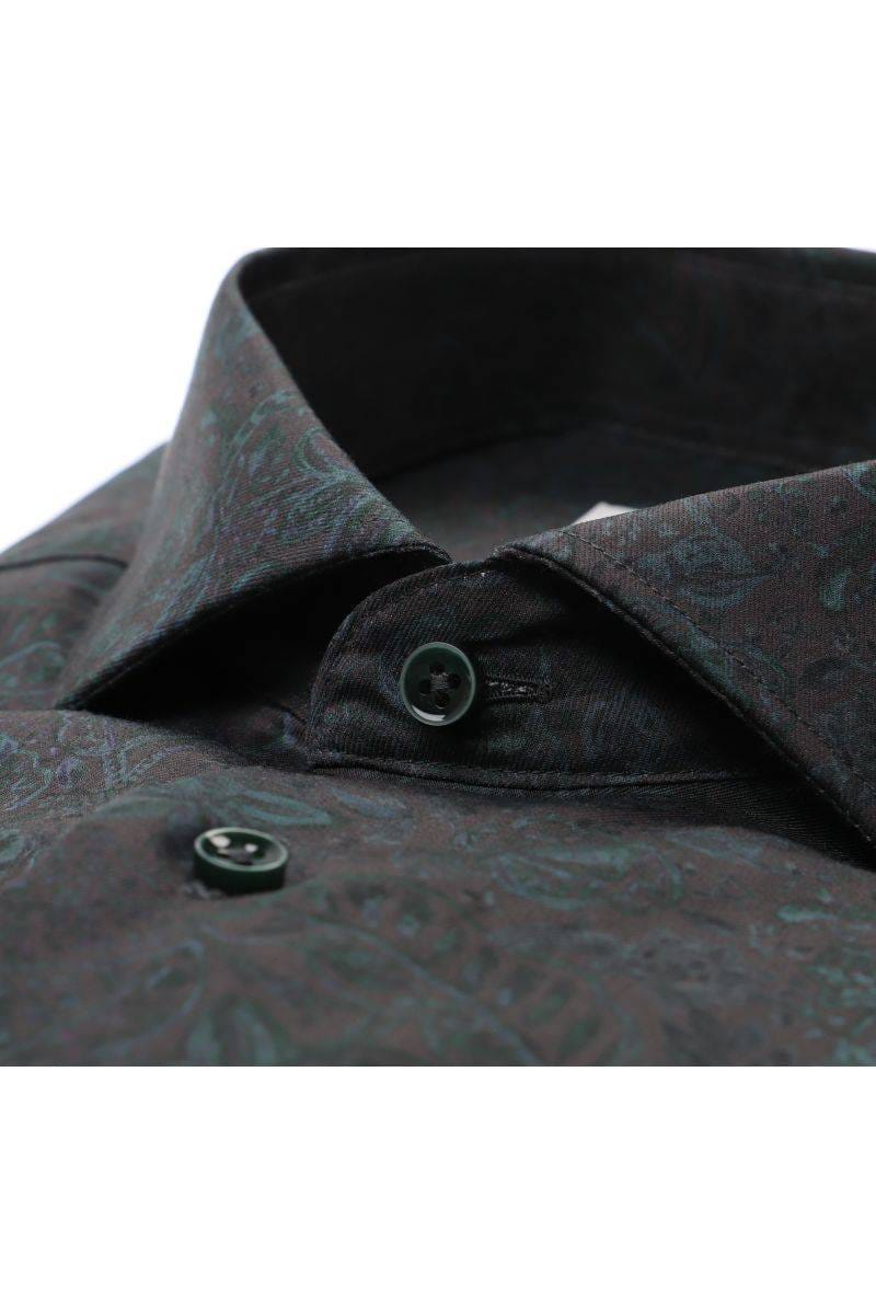 ETERNA Slim Fit Hemd grün, Bedruckt