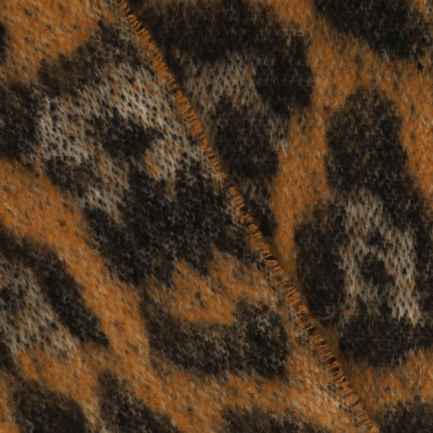 Manfield Leopard sjaal met witte details