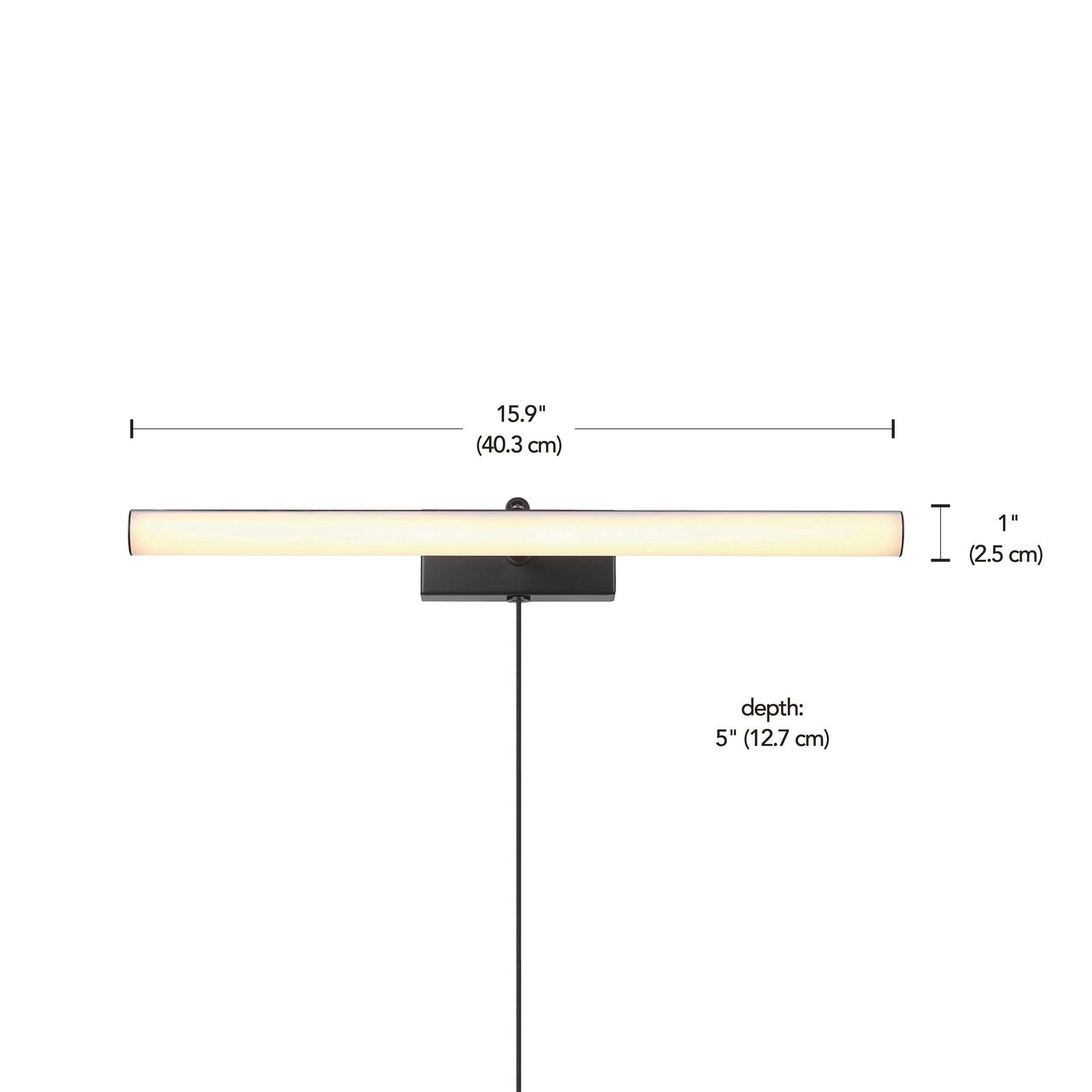 For Living Plug-In LED Wall Sconce, Matte Black