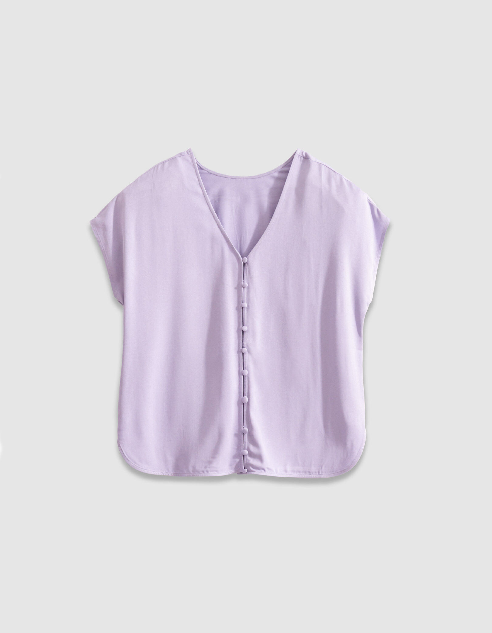 Top manches courtes lilas reversible devant / dos Femme