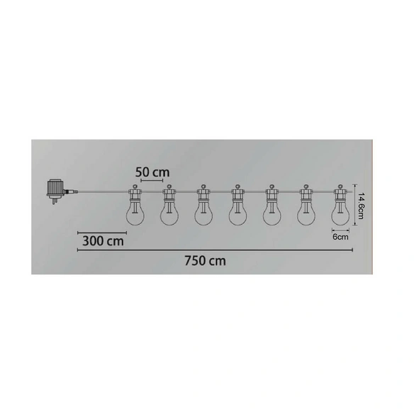 LED-Lichterkette »NIRVANA«, 10xLED, bunt, 700 cm