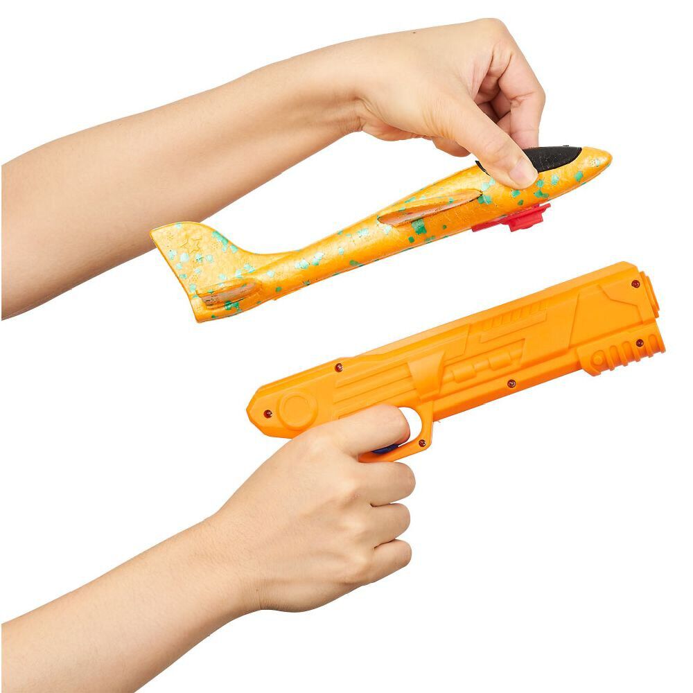 Set avion avec pistolet lanceur L.23cm