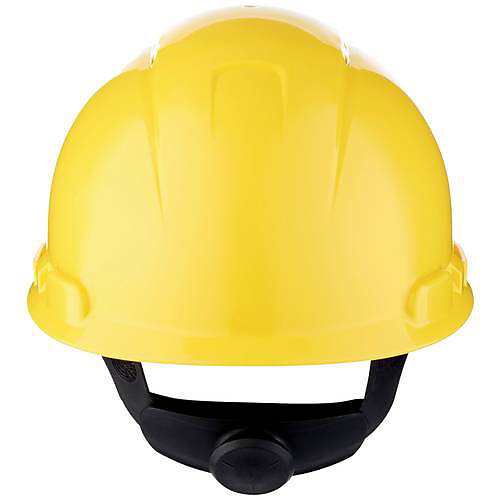 3M H700NVG Casque de protection ventilé jaune, suspension à cliquet 6 points