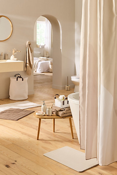 2 paniers pour salle de bains blanc Levasseur Nid d'abeille
