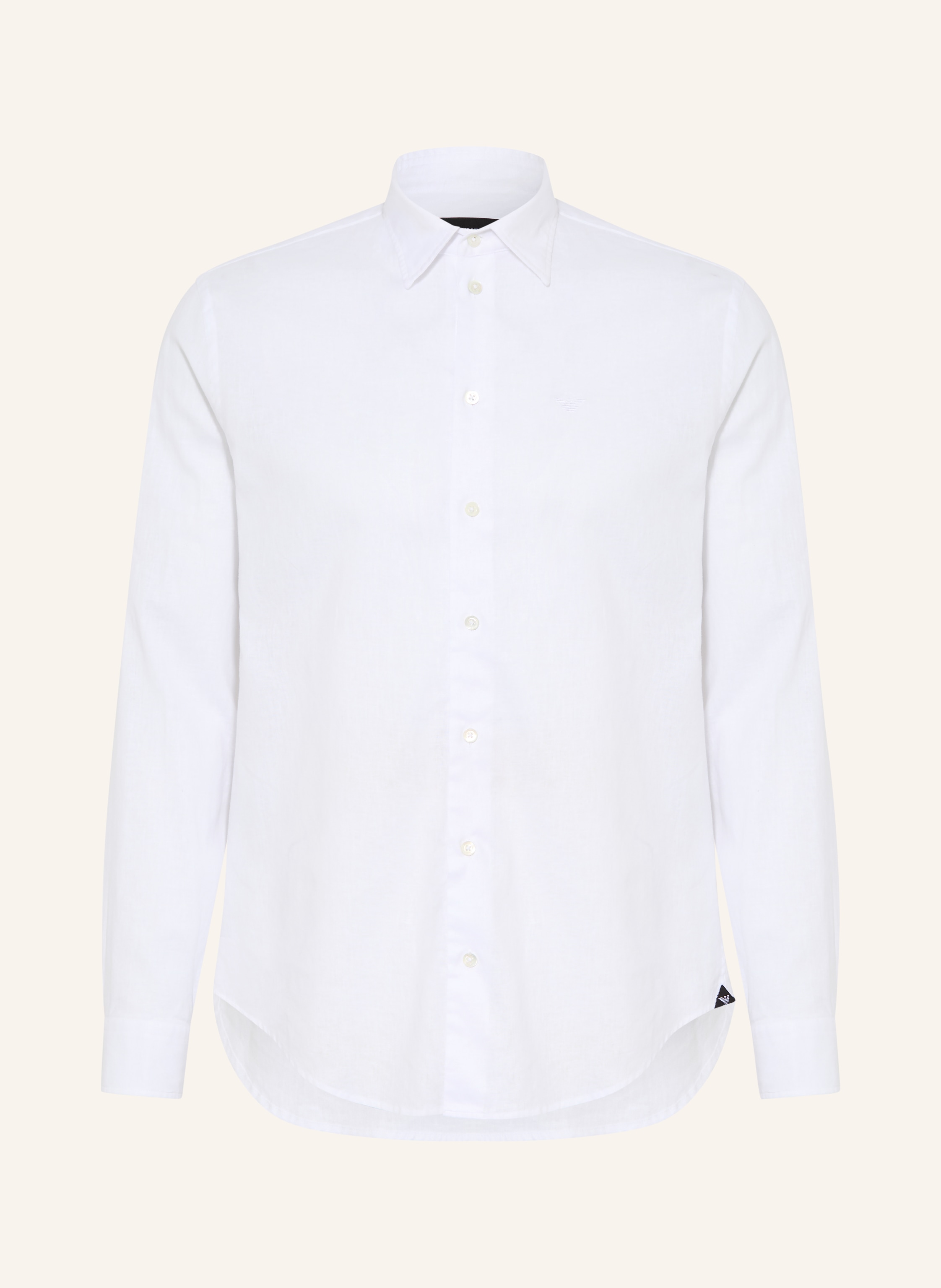 EMPORIO ARMANI Hemd Comfort Fit mit Leinen