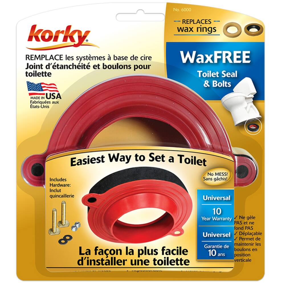 Korky WaxFREE Toilet Seal & Bolts