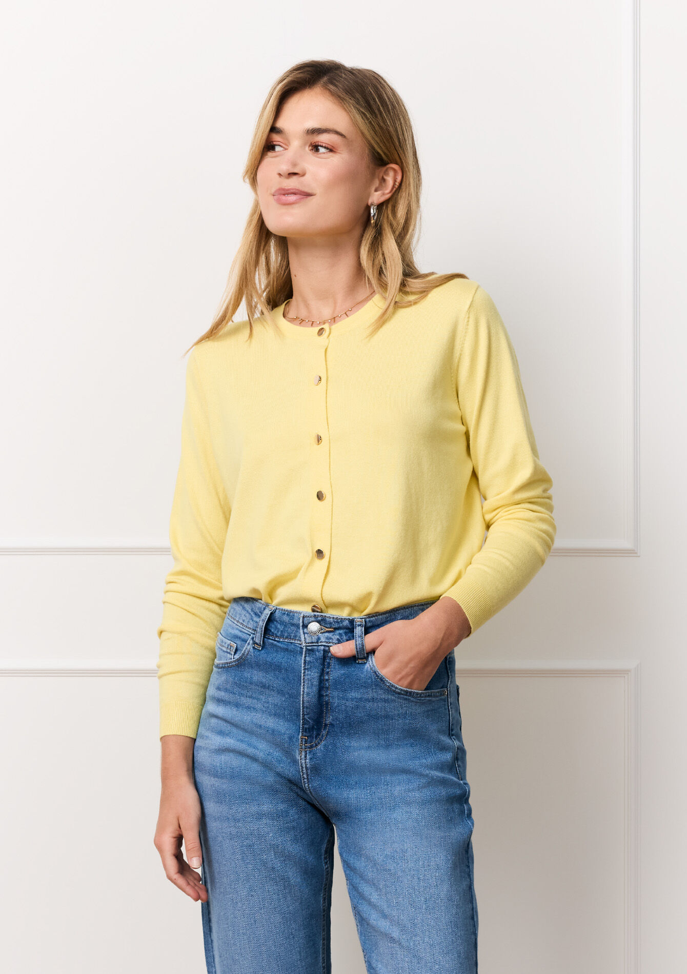 Cardigan met ronde hals