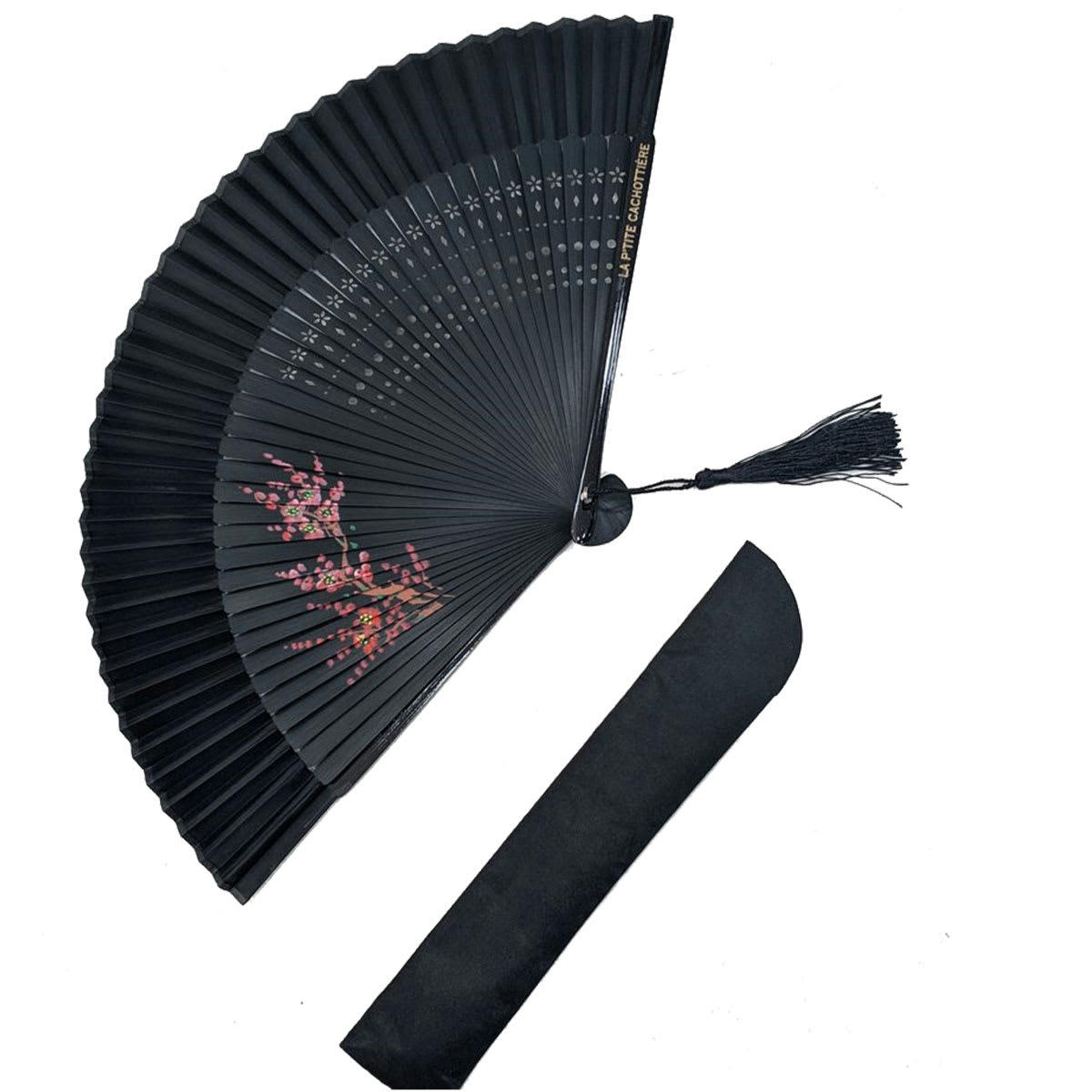 - Éventail décoratif et utilitaire noir